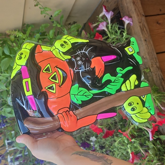 Vintage 1980s Halloween 3D vacuform molded plastic wall decorations - Picture 9 of 9